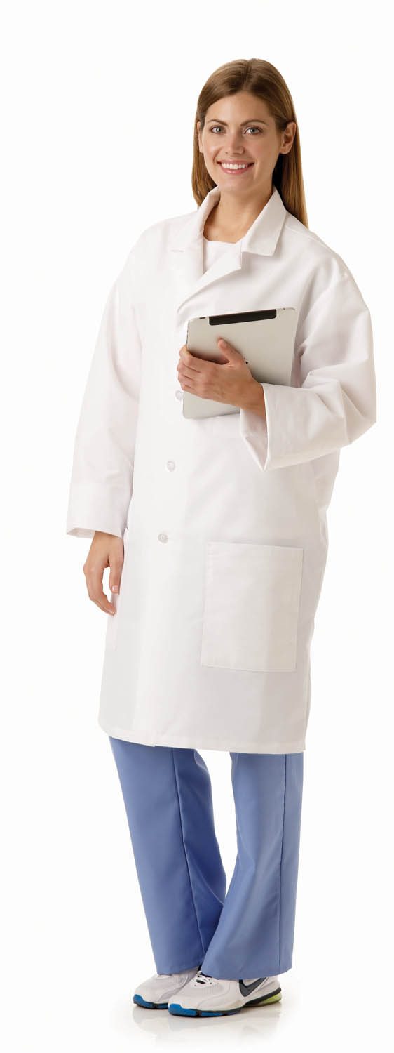 Unisex SilverTouch Staff Length Lab Coats