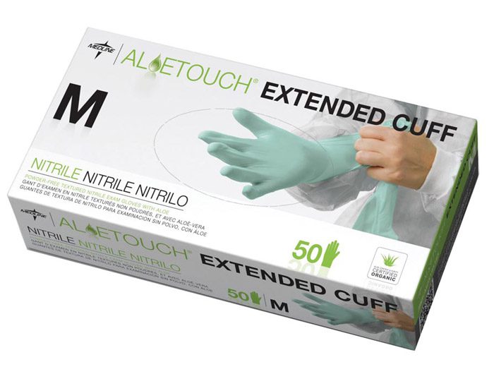 Aloetouch 12" Powder-Free Latex-Free Nitrile Exam Gloves